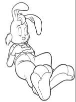 coloriage flappy le lapin fait la sieste